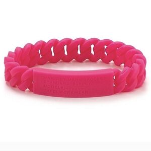 NWT Marc by Marc Jacobs Braided Silicone Stretch Bracelet Hot Knockout Pink